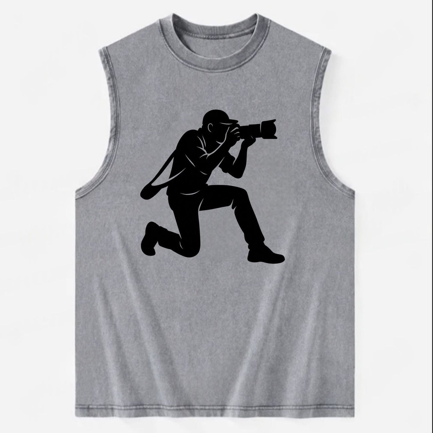 Photographer capturing perfect shot - Vintage Washed Tank - Grey