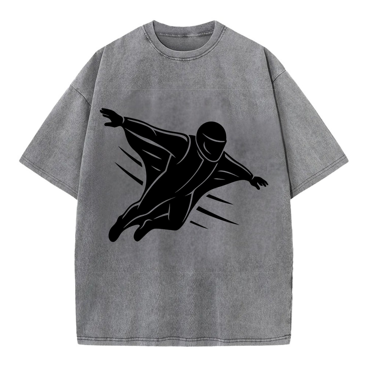 Wingsuit flyer gliding - Vintage T-shirt - Grey