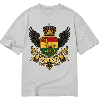 Bolivia Llama Emblem  - Classic T-shirt - Grey