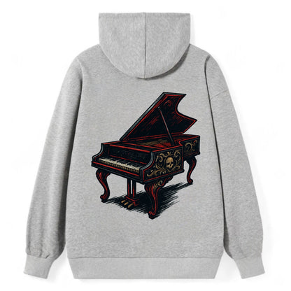 Harpsichord with baroque decorative styling - Classic Pullover Hoodie - Grey