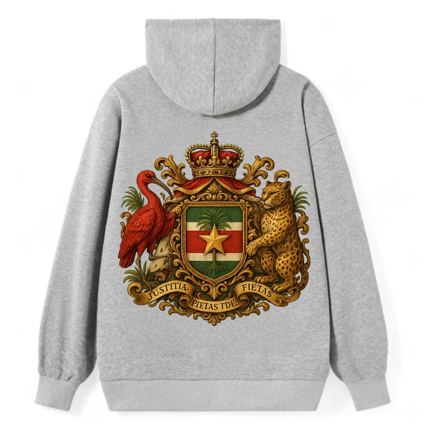 Suriname Star Emblem  - Classic Pullover Hoodie - Grey