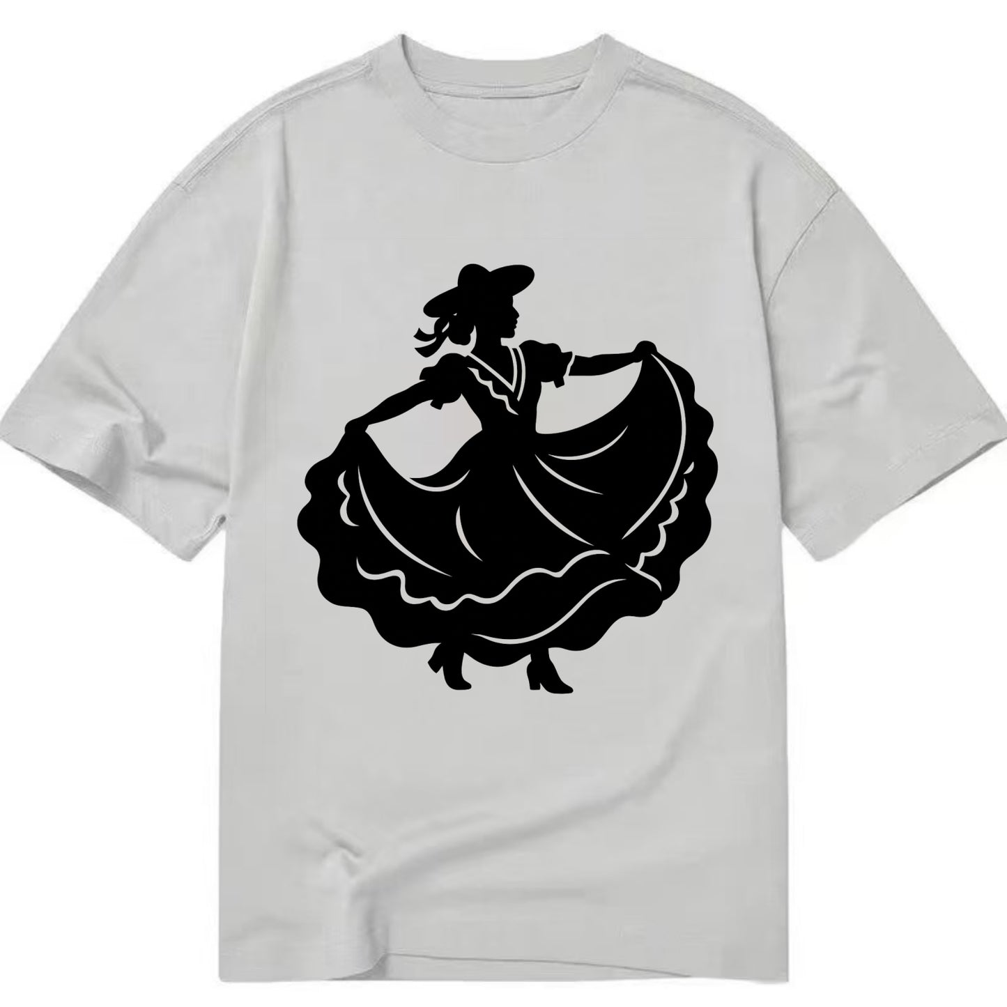 Mexican folk dancer twirling skirt - Classic T-shirt - Grey