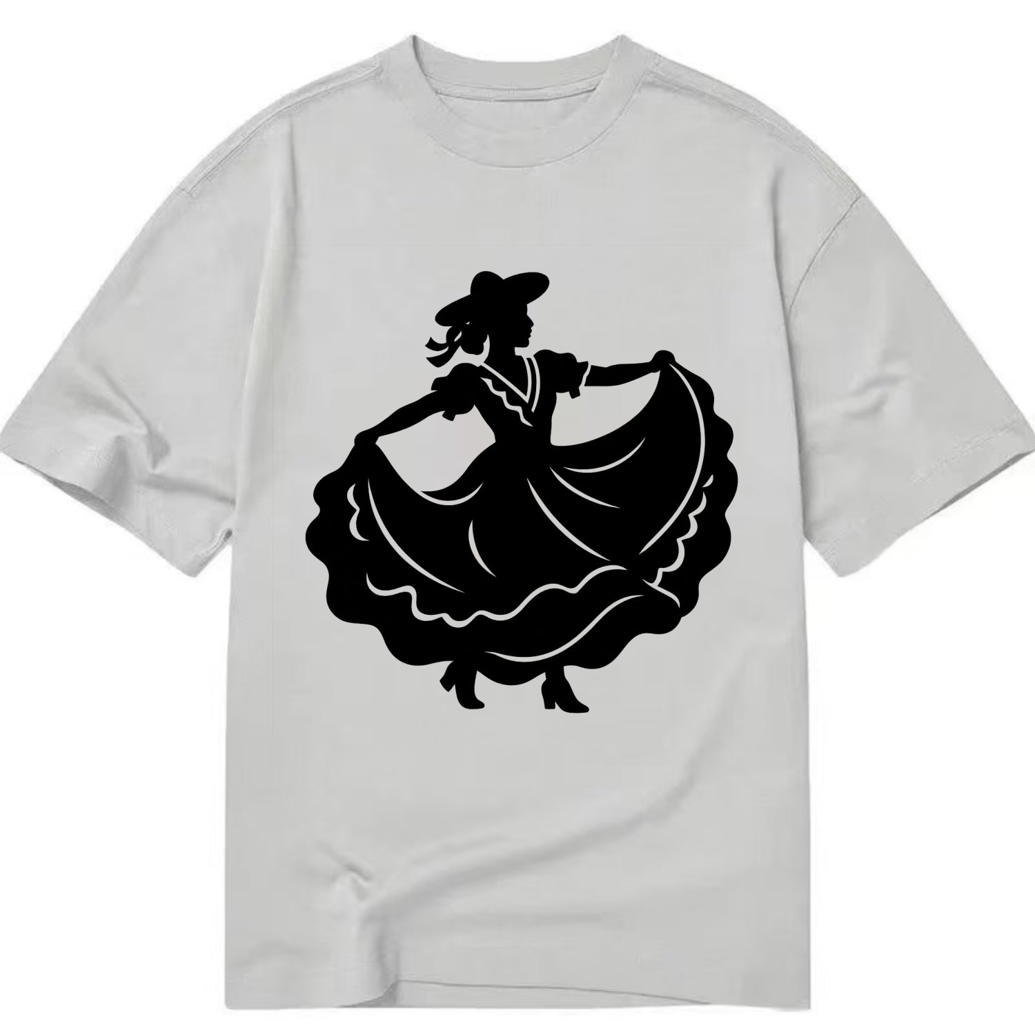 Mexican folk dancer twirling skirt - Classic T-shirt - Grey
