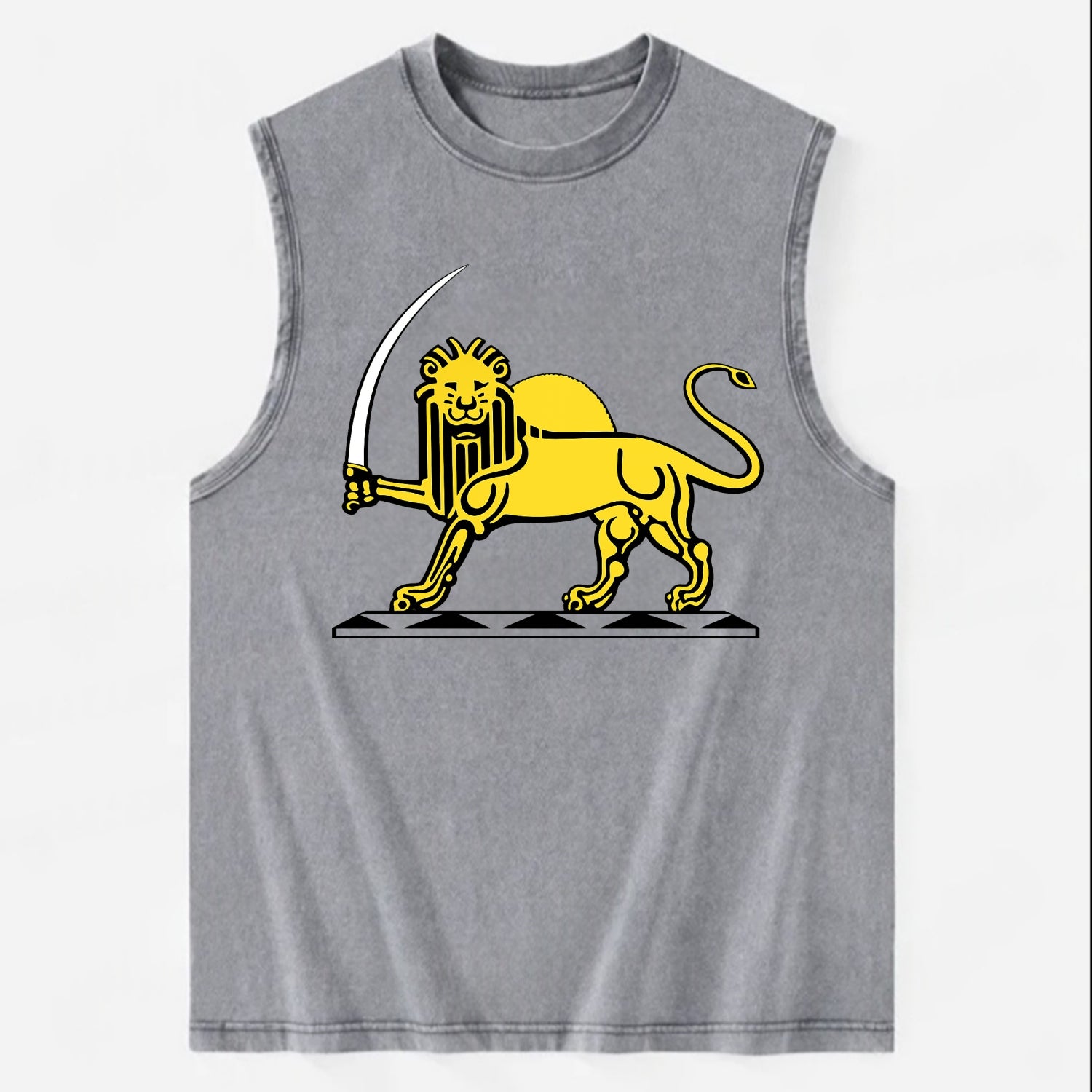 Lion Of The Rising Blade - Vintage Washed Tank - Grey