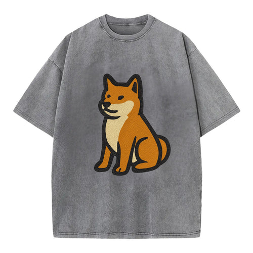 Shiba Inu - Red colored sitting pose - V Vintage T-shirt