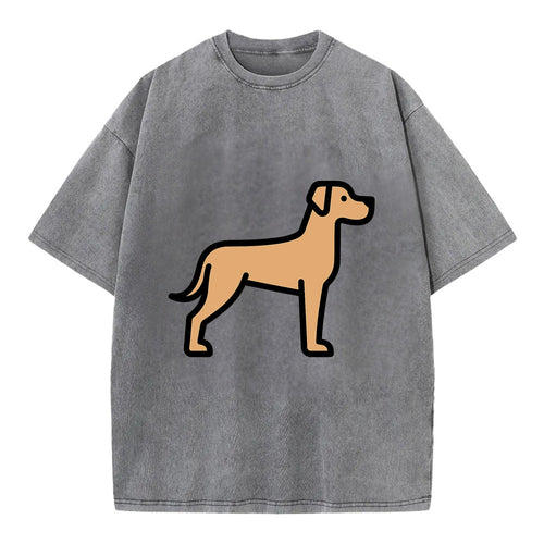 Great Dane - Fawn colored flat side profile - Vintage T-shirt