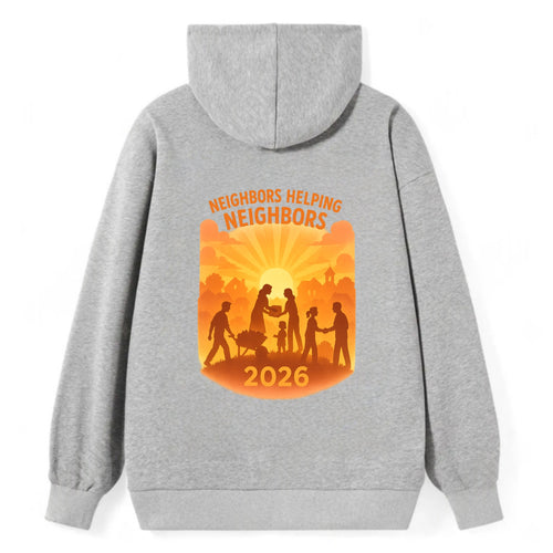 Local communities thriving with shared resources - Neighbors Helping - Classic Pullover Hoodie