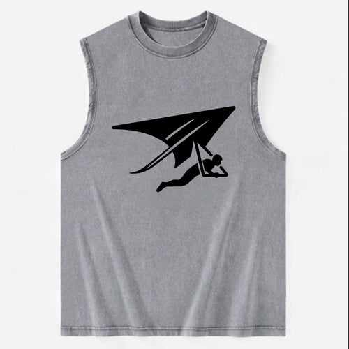 Hang glider soaring - Vintage Washed Tank