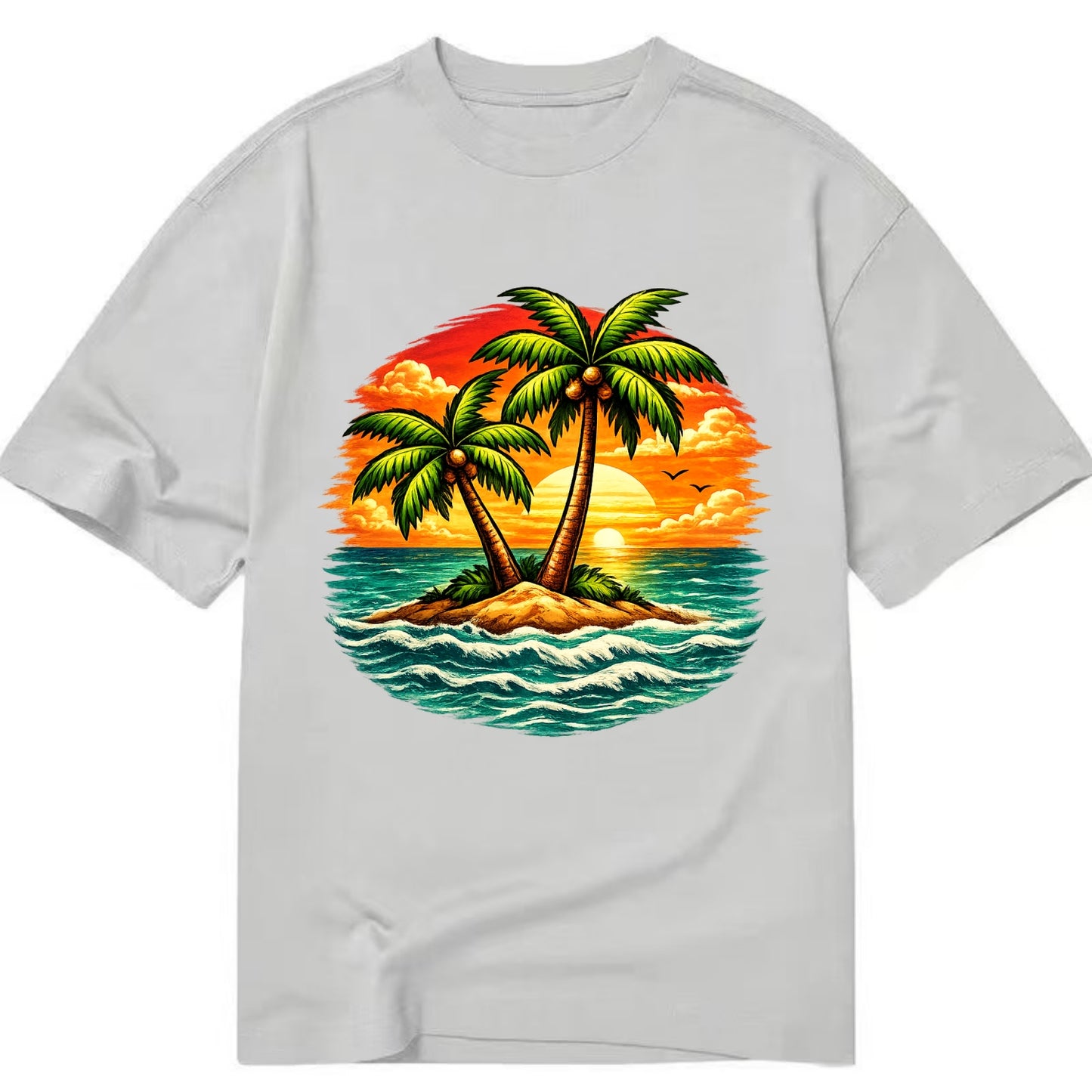 Tropical Island - Classic T-shirt - Grey