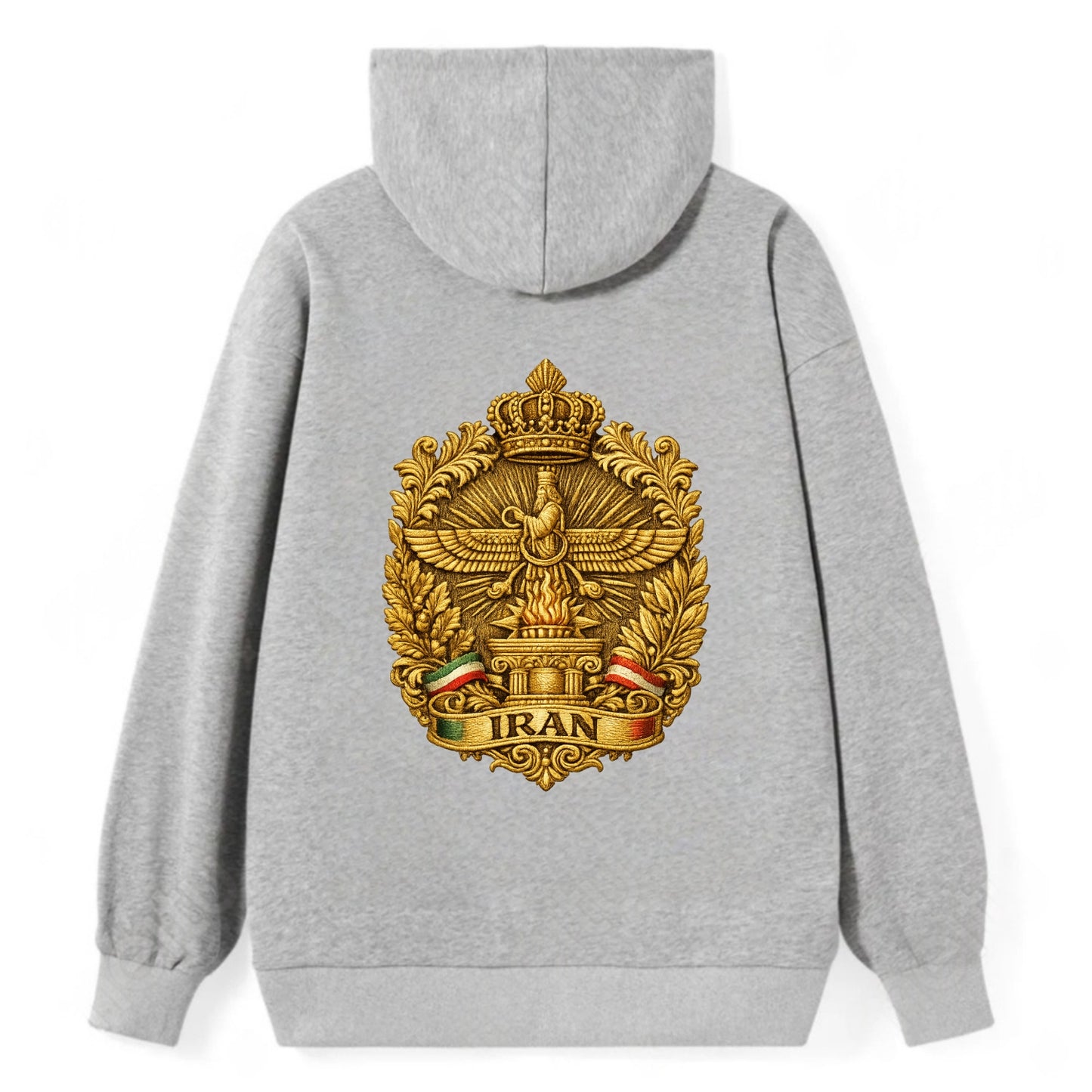 Iran Fire Temple Emblem - Classic Pullover Hoodie - Grey