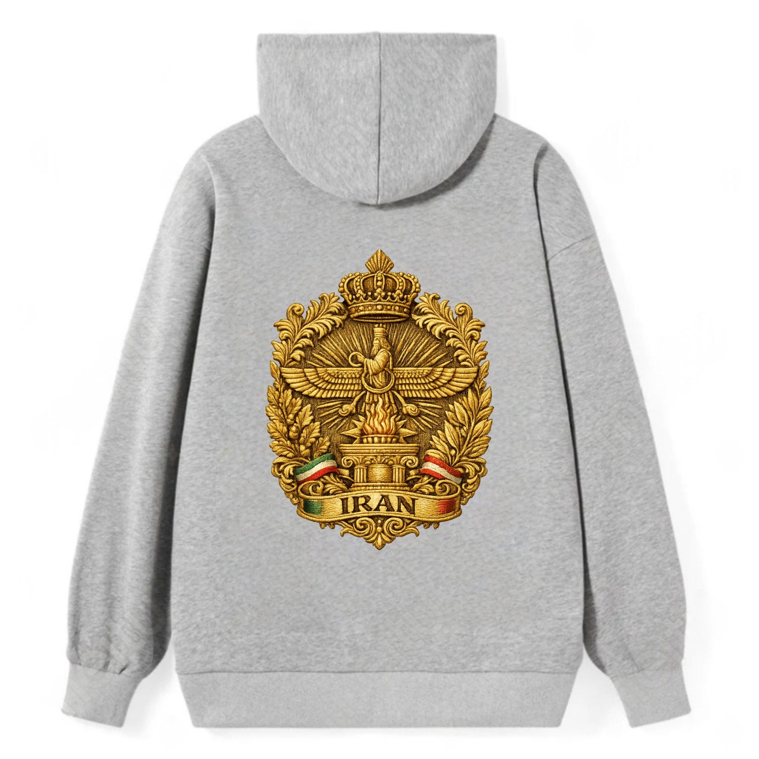 Iran Fire Temple Emblem - Classic Pullover Hoodie - Grey