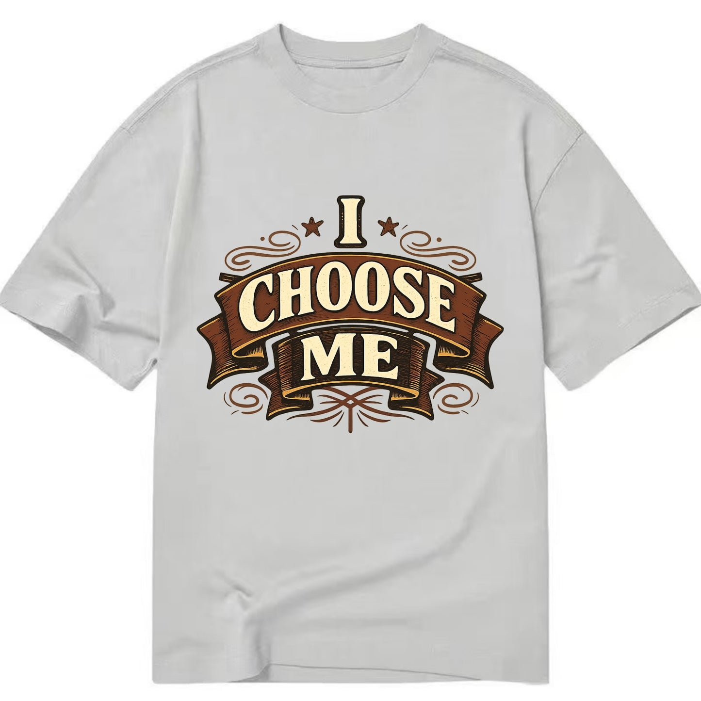 Bold typography design - "I CHOOSE ME" - self-priority, self-selection - Classic T-shirt - Grey