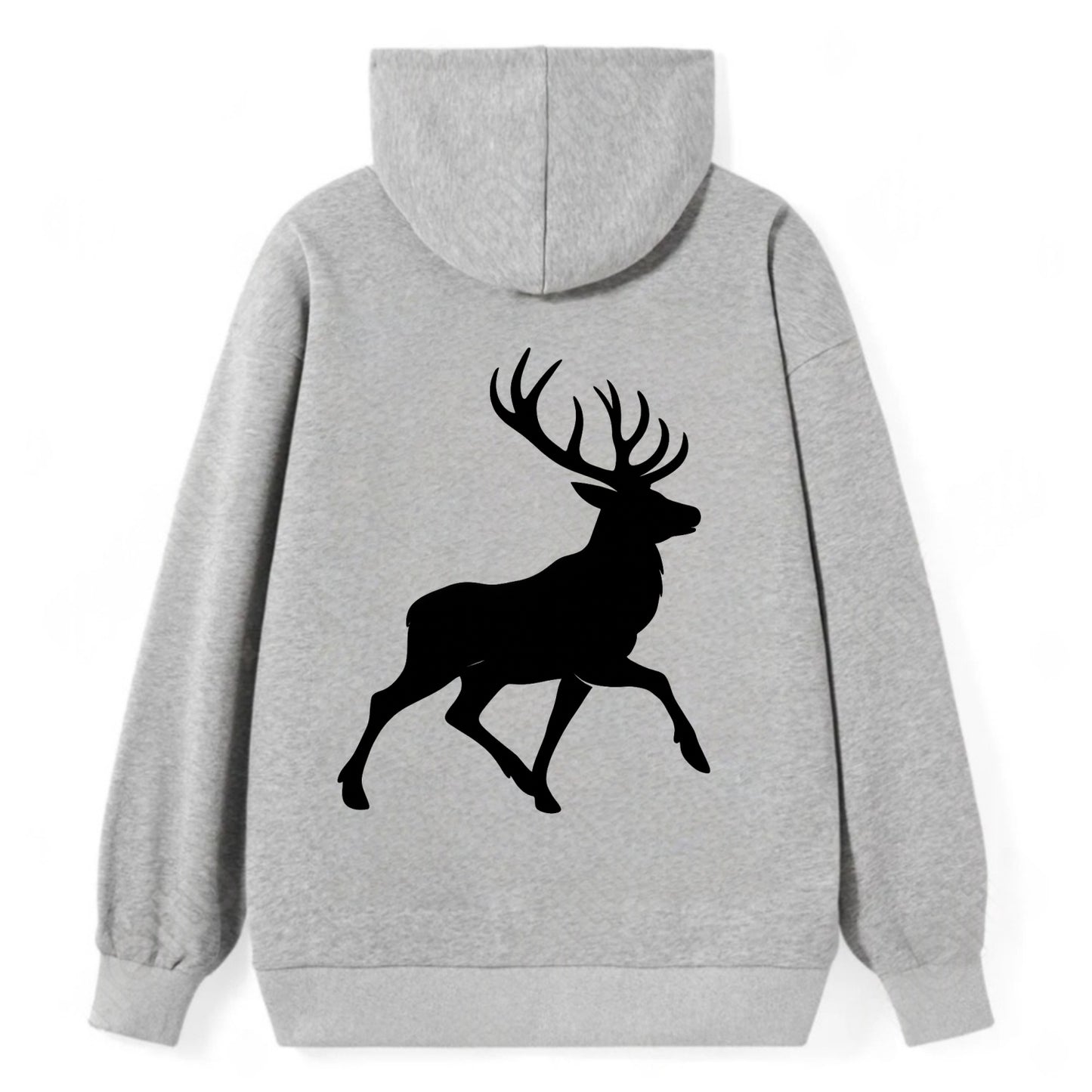 Deer with majestic antlers - Classic Pullover Hoodie - Grey