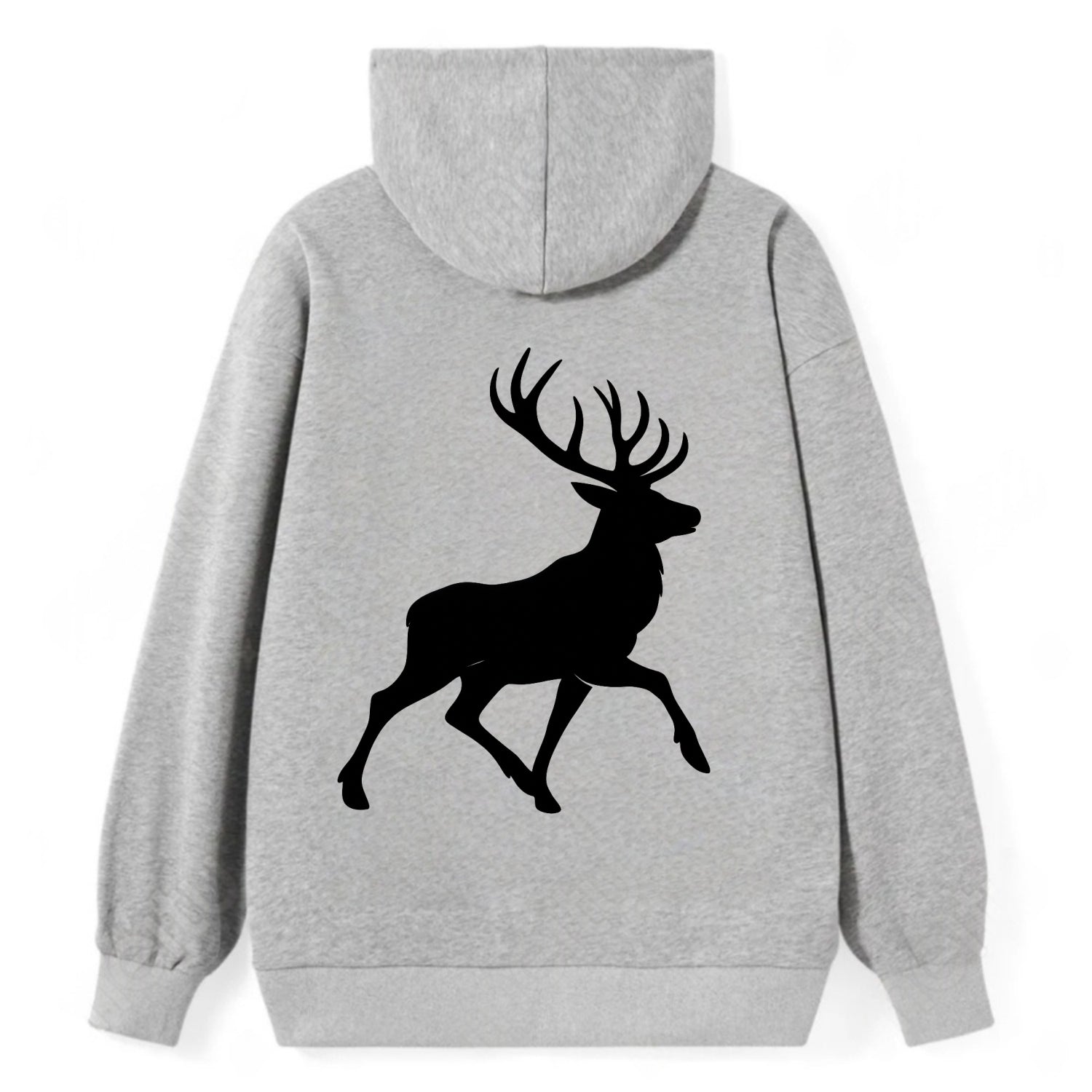 Deer with majestic antlers - Classic Pullover Hoodie - Grey