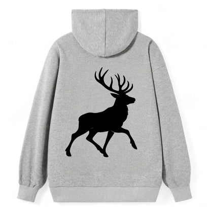 Deer with majestic antlers - Classic Pullover Hoodie - Grey