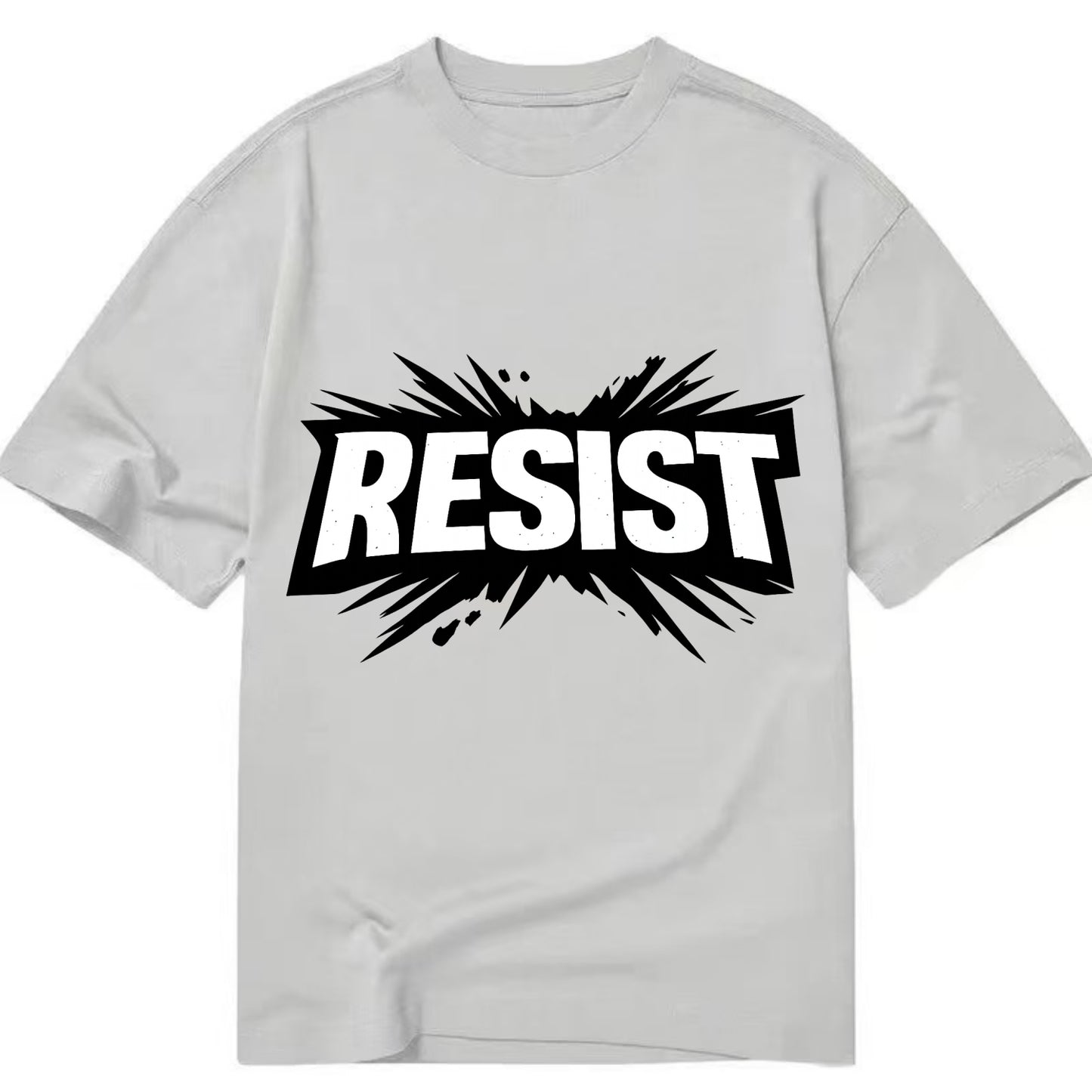 Bold typography design - "RESIST" - fighting back, standing against - Classic T-shirt - Grey