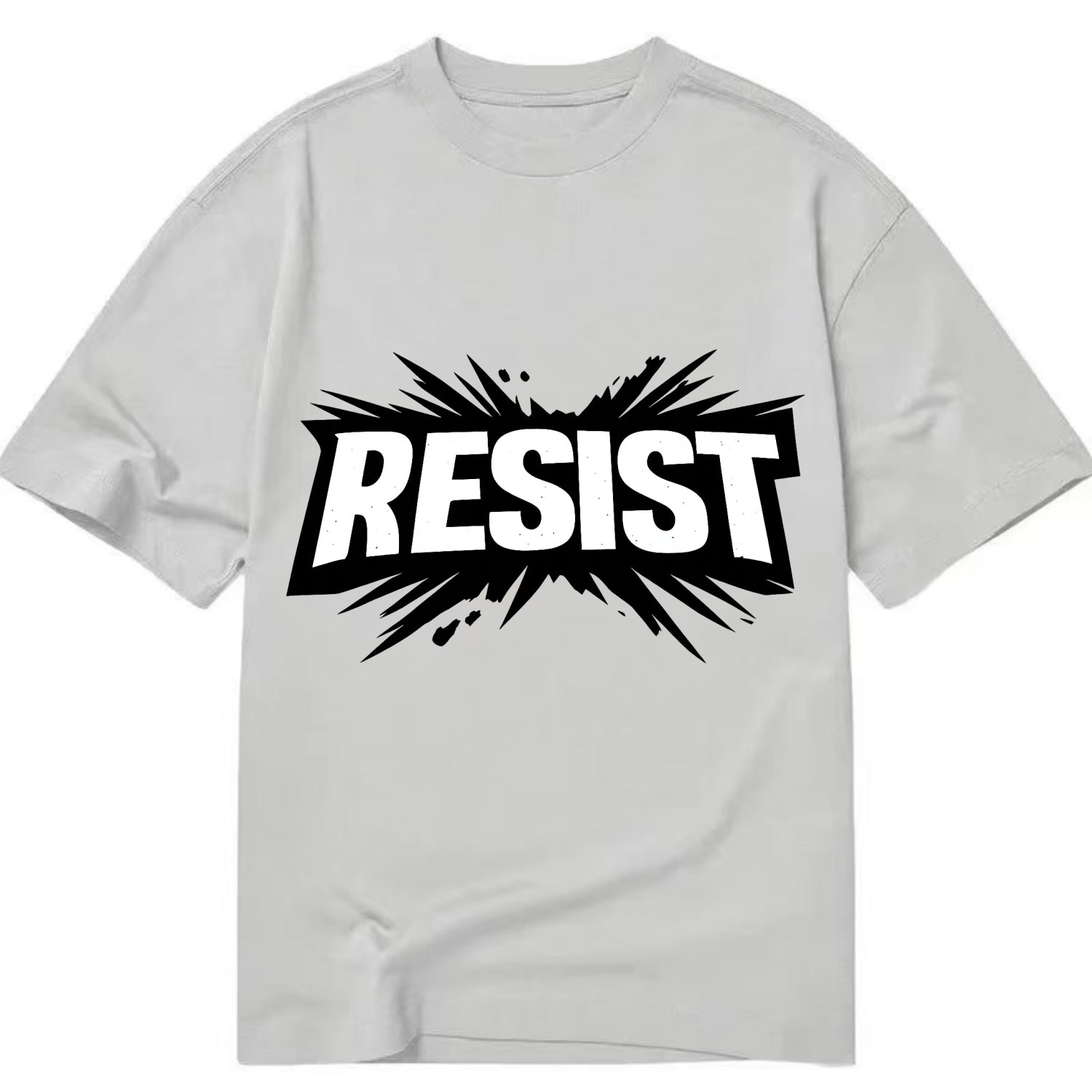 Bold typography design - "RESIST" - fighting back, standing against - Classic T-shirt - Grey