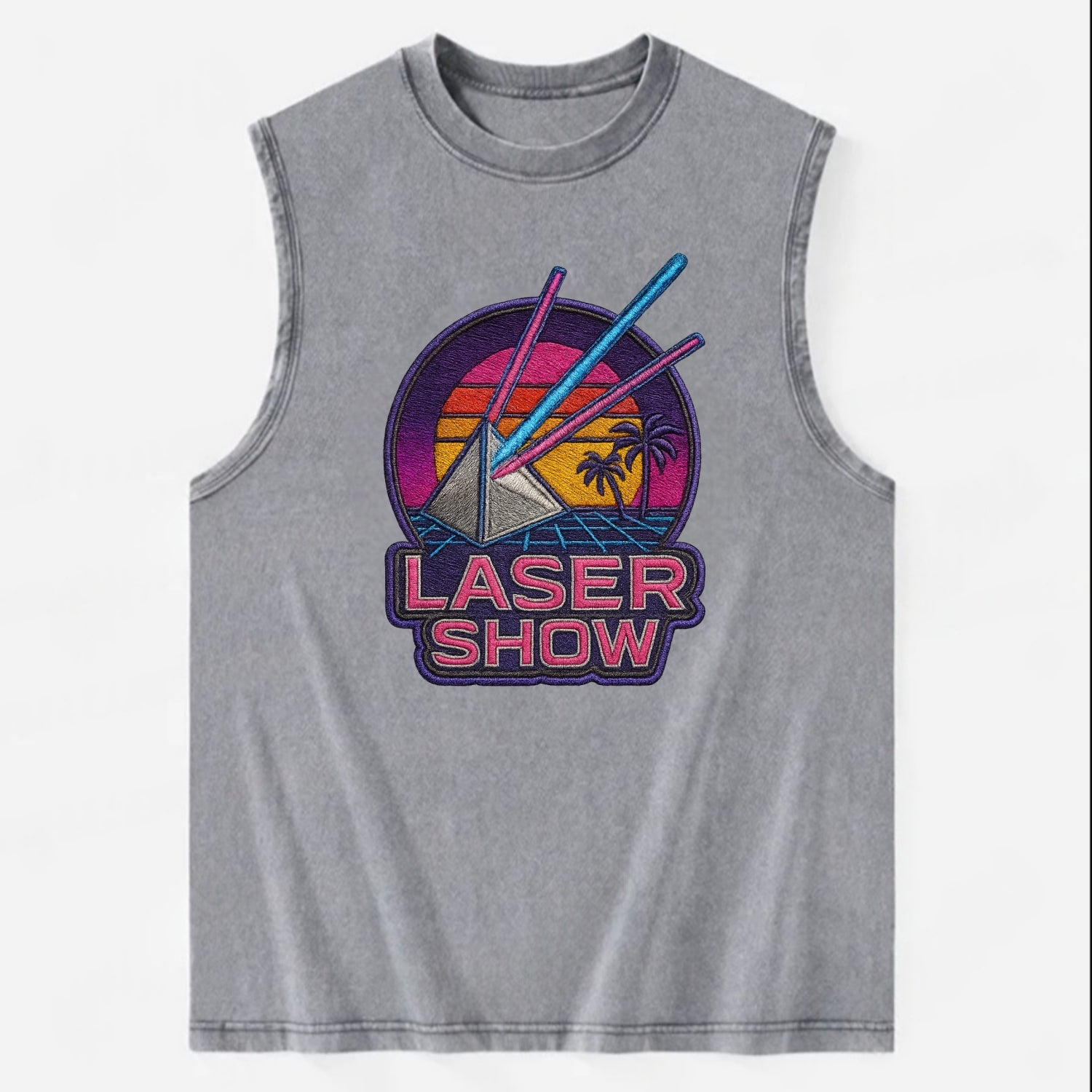 Laser Show - Vintage Washed Tank - Grey