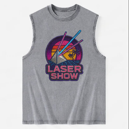 Laser Show - Vintage Washed Tank - Grey