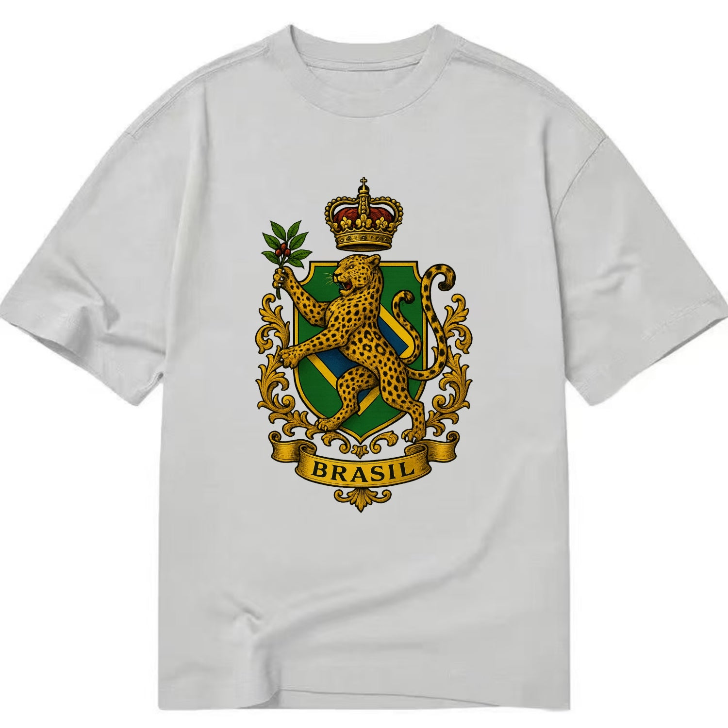 Brazil Jaguar Emblem  - Classic T-shirt - Grey