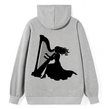 Harpist playing ethereal melody - Classic Pullover Hoodie - Grey