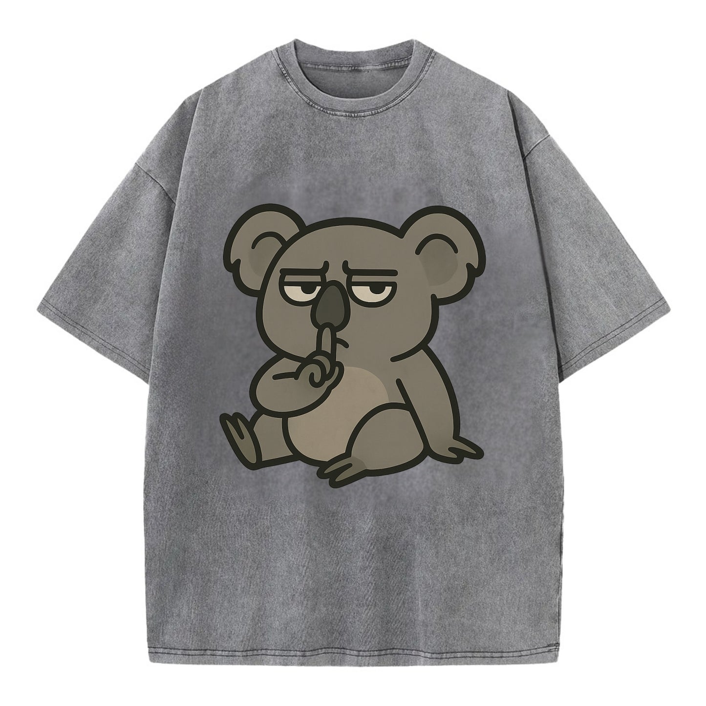 The Koala Judging - Vintage T-shirt - Grey