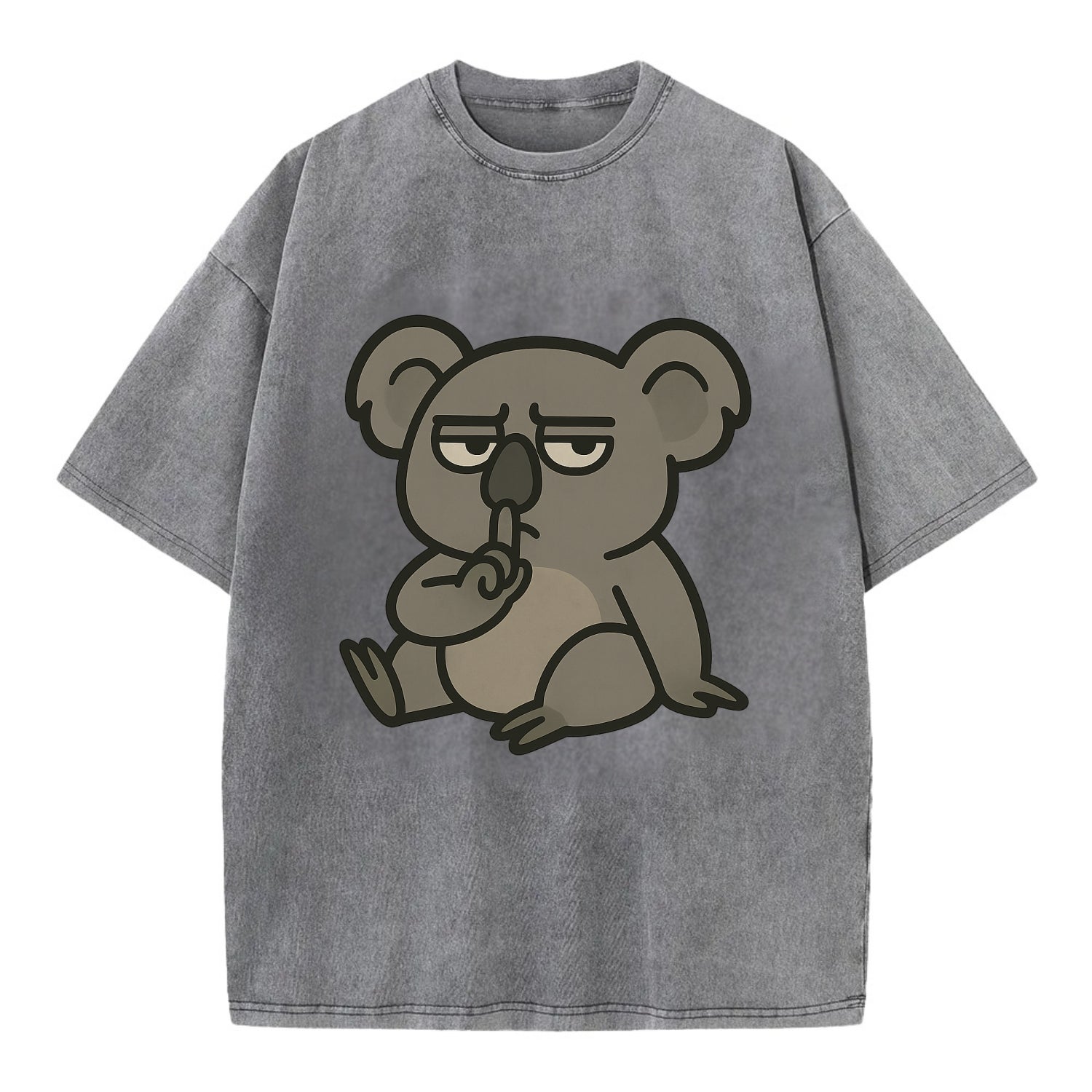 The Koala Judging - Vintage T-shirt - Grey