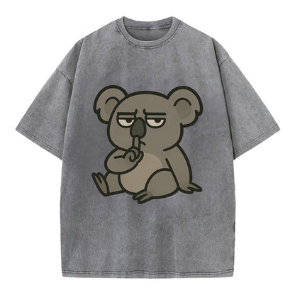 The Koala Judging - Vintage T-shirt - Grey