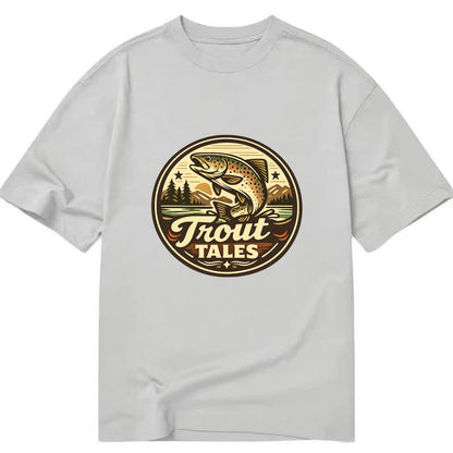 Trout Tales Adventure Emblem - Classic T-shirt - Grey