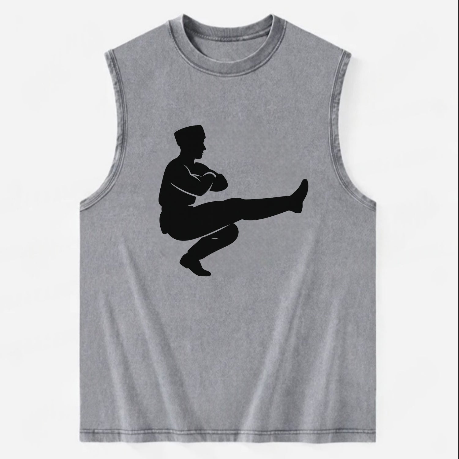 Russian Cossack dancer squat kick - Vintage Washed Tank - Grey