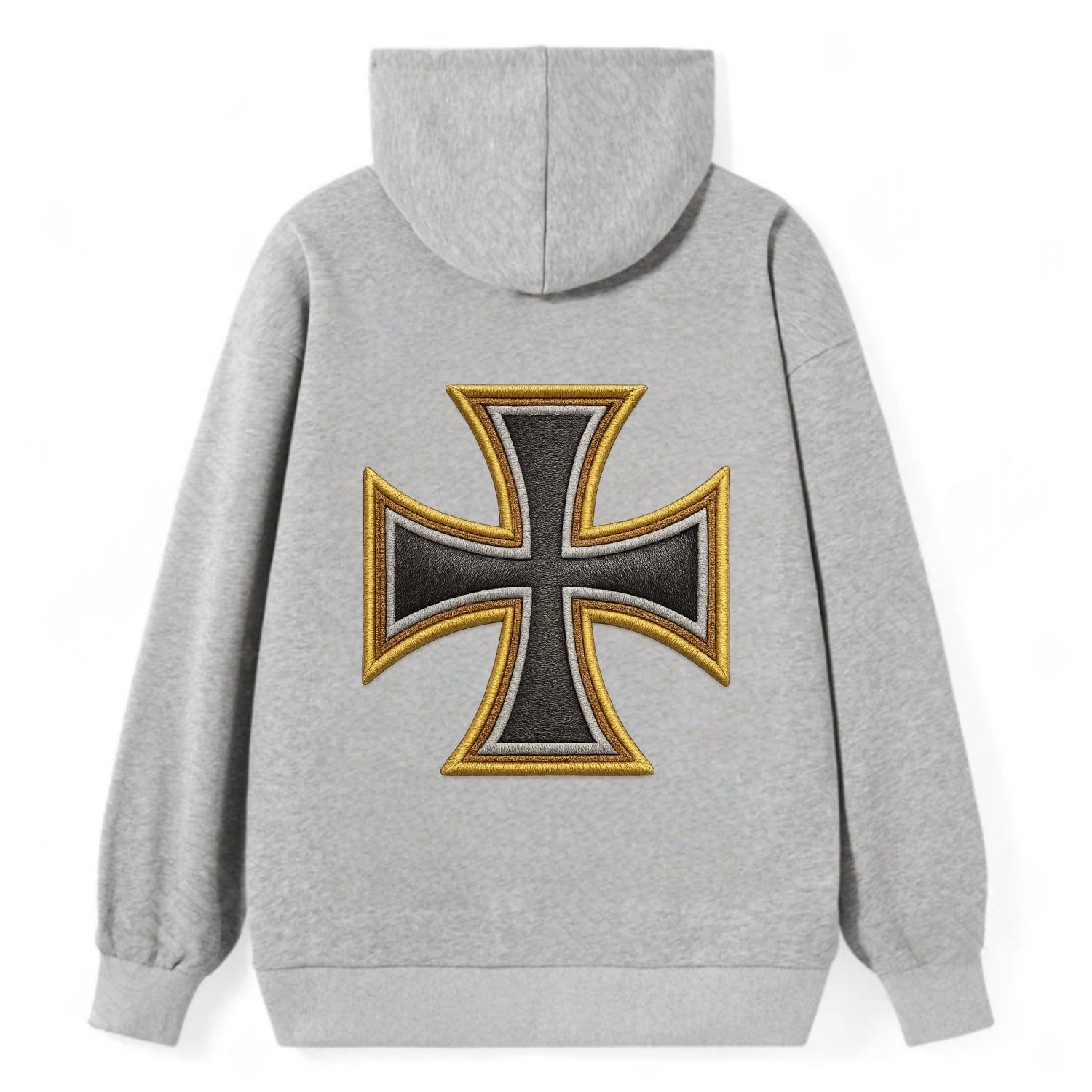Teutonic Cross  - Classic Pullover Hoodie - Grey