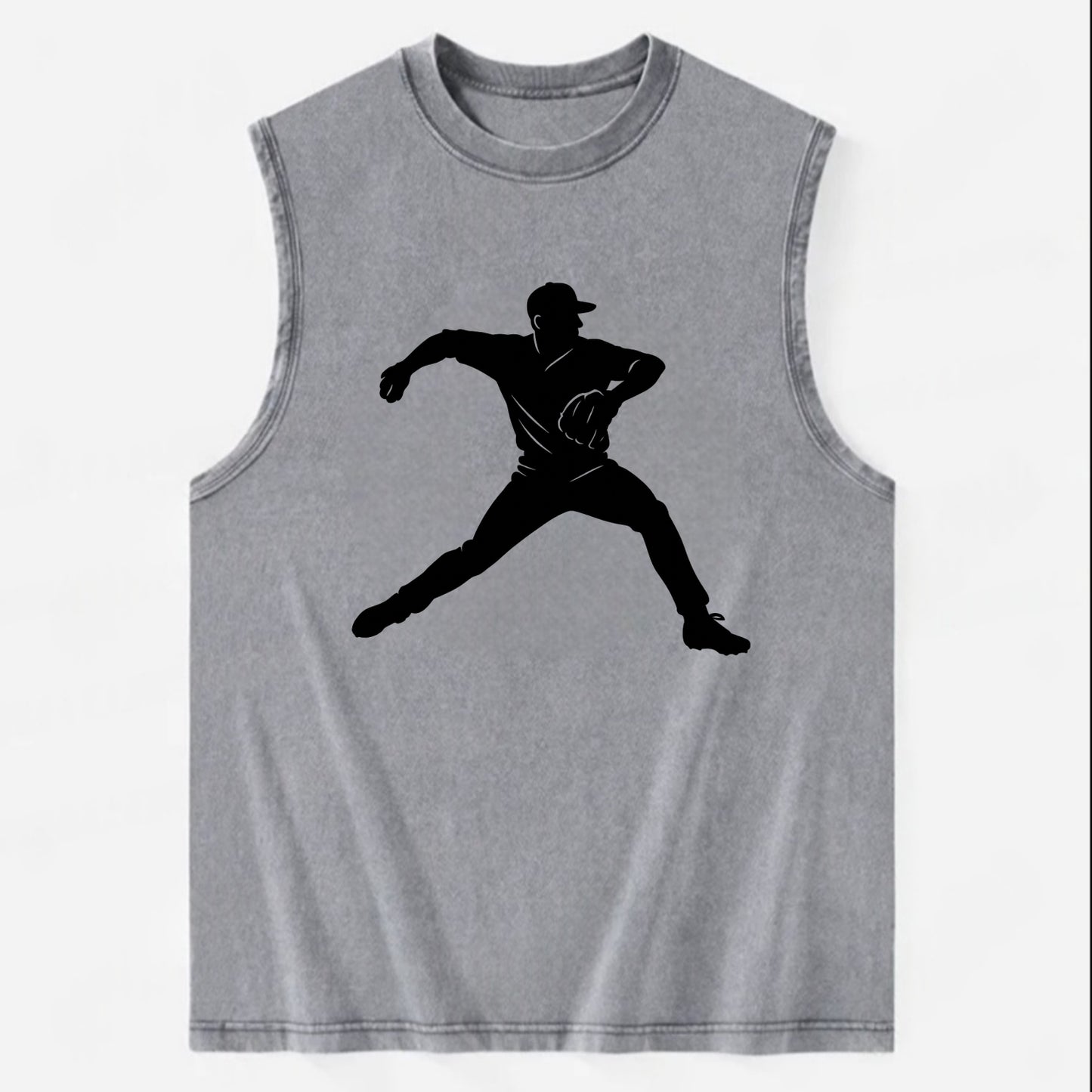 Baseball pitcher wind-up motion - Vintage Washed Tank - Grey