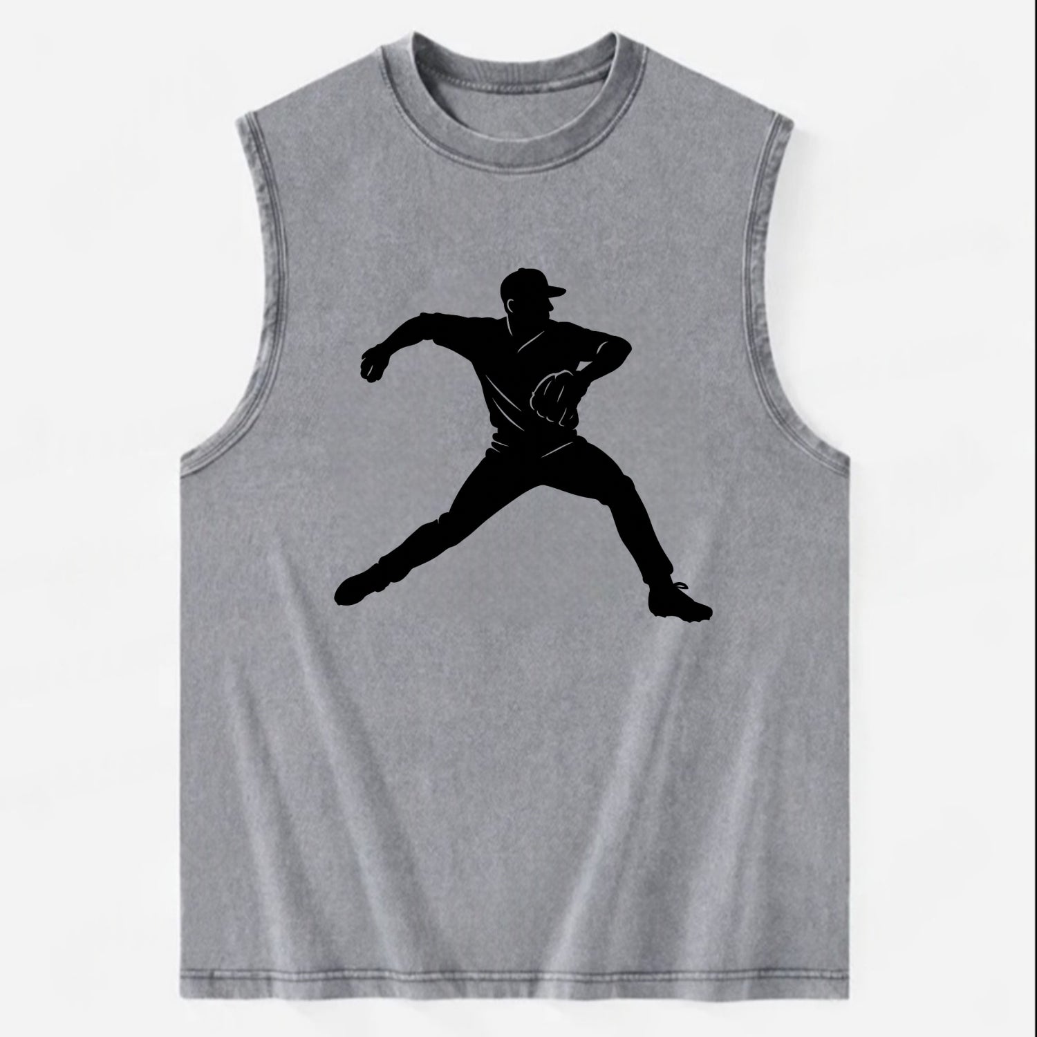 Baseball pitcher wind-up motion - Vintage Washed Tank - Grey