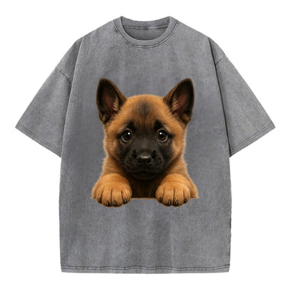Belgian Malinois  - Vintage T-shirt - Grey