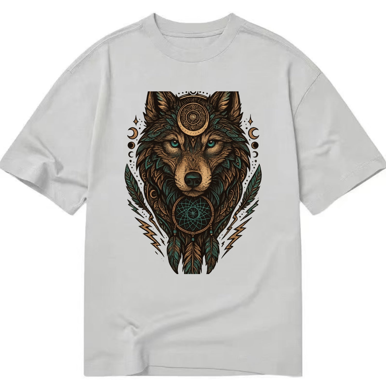 Storm Wolf Thunder  - Classic T-shirt - Grey