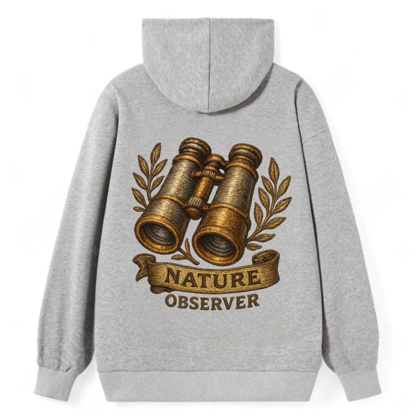 Binoculars for birdwatching - nature observer - Classic Pullover Hoodie - Grey