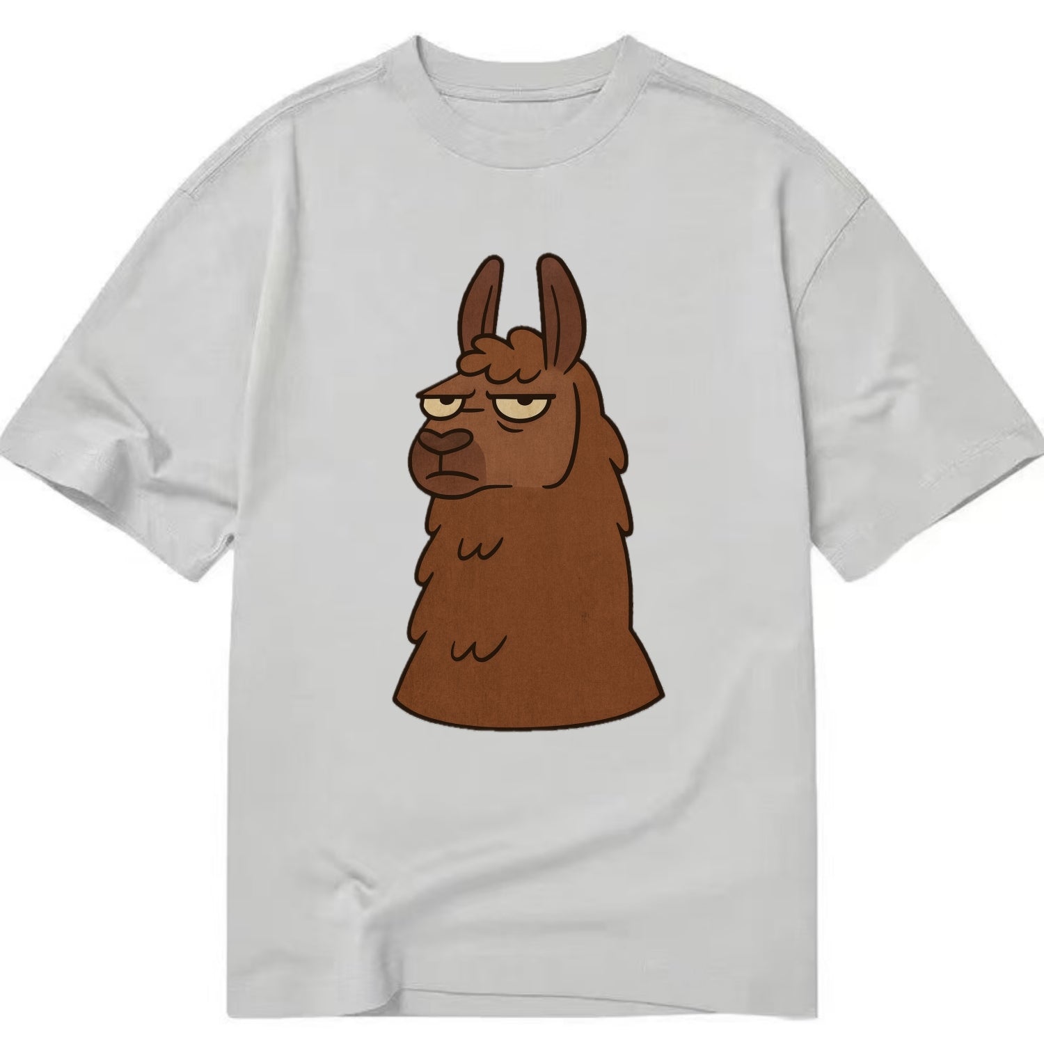 The Llama Judging Silently - Classic T-shirt - Grey
