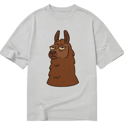 The Llama Judging Silently - Classic T-shirt - Grey