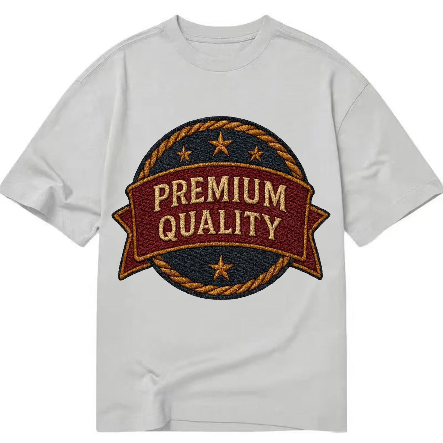 Premium Quality Badge  - Classic T-shirt - Grey