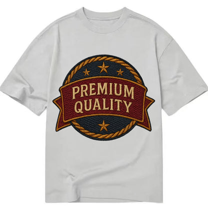 Premium Quality Badge  - Classic T-shirt - Grey