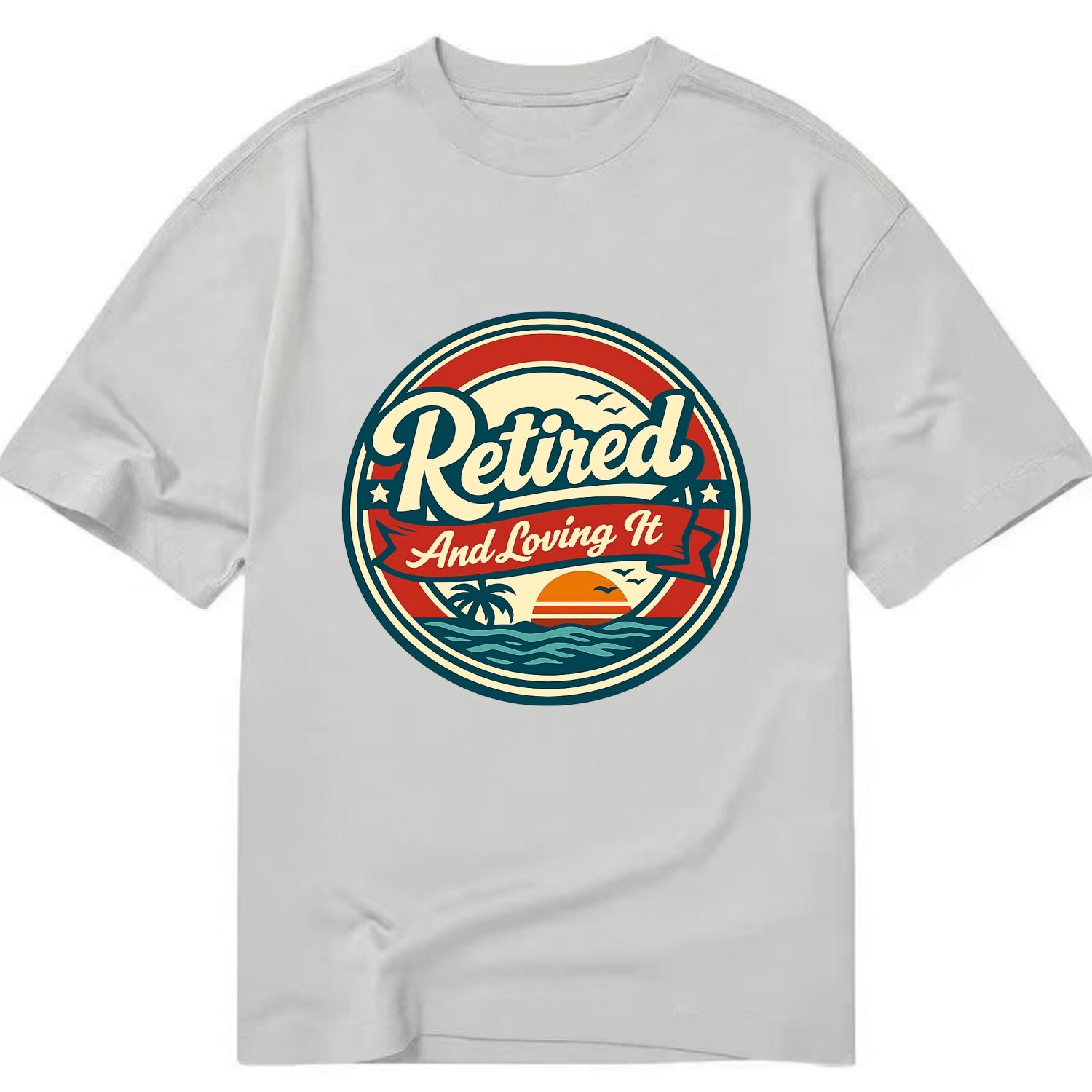 Carefree Retirement Emblem - Classic T-shirt - Grey