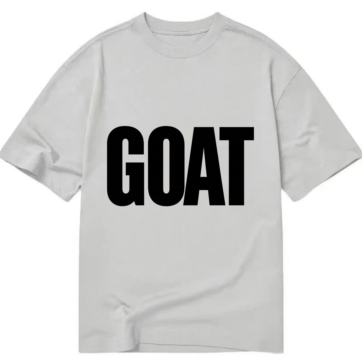 Bold typography design - "GOAT" - greatest of all time - Classic T-shirt - Grey