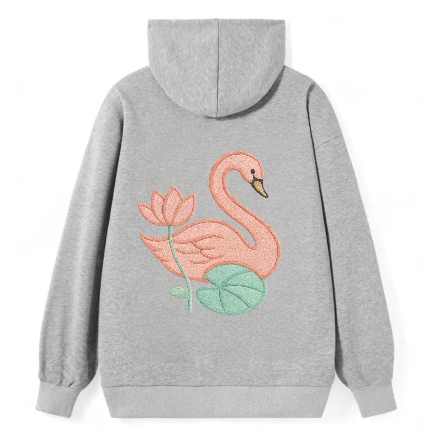 Coral Swan - Classic Pullover Hoodie - Grey