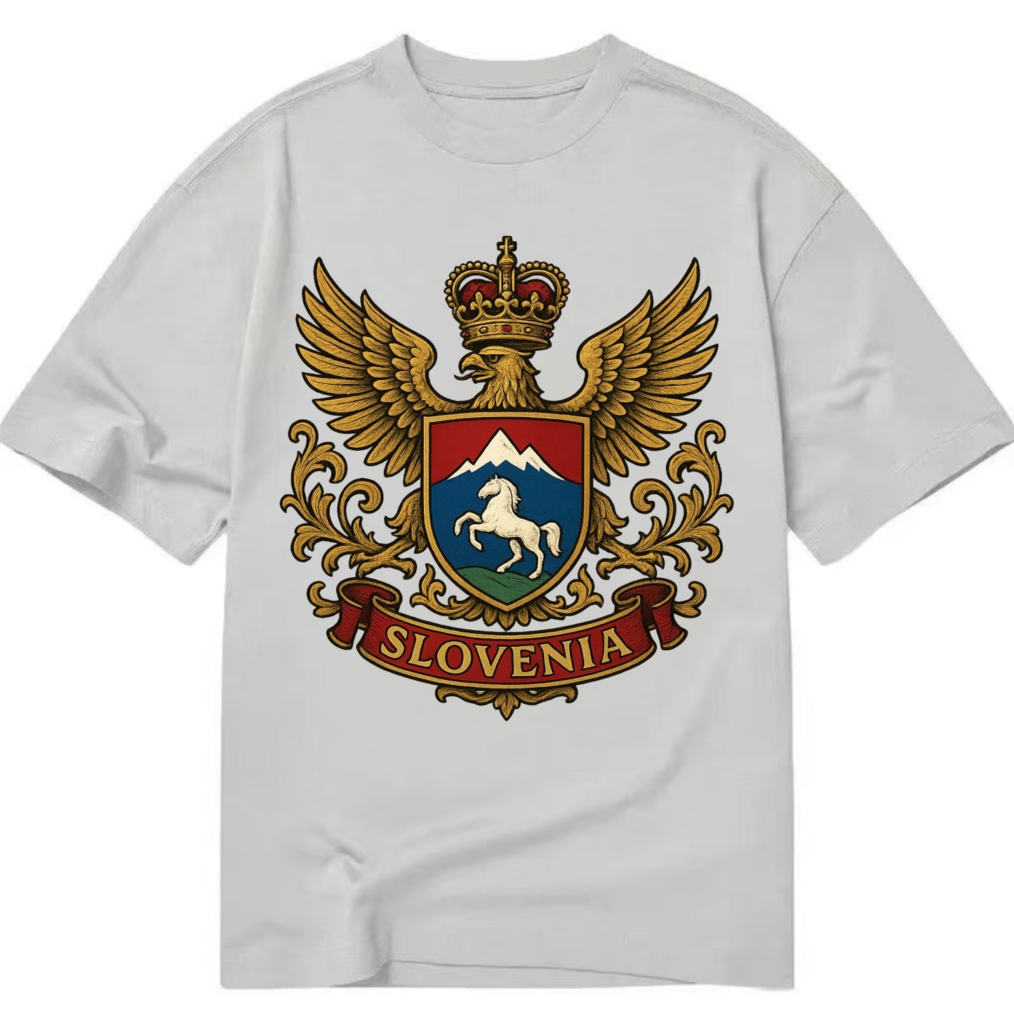 Slovenia Heritage Badge  - Classic T-shirt - Grey