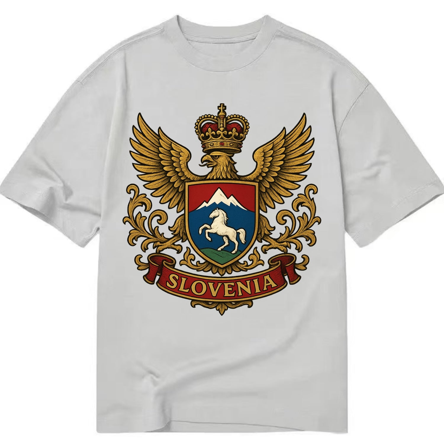 Slovenia Heritage Badge  - Classic T-shirt - Grey