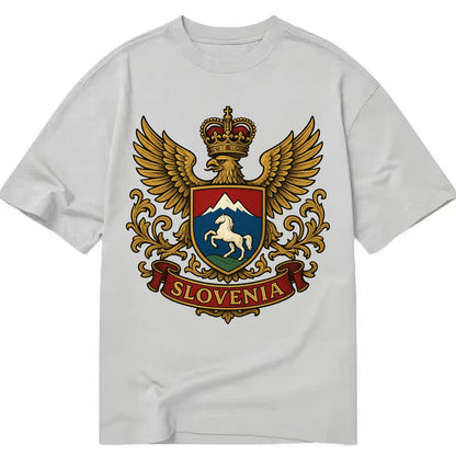 Slovenia Heritage Badge  - Classic T-shirt - Grey