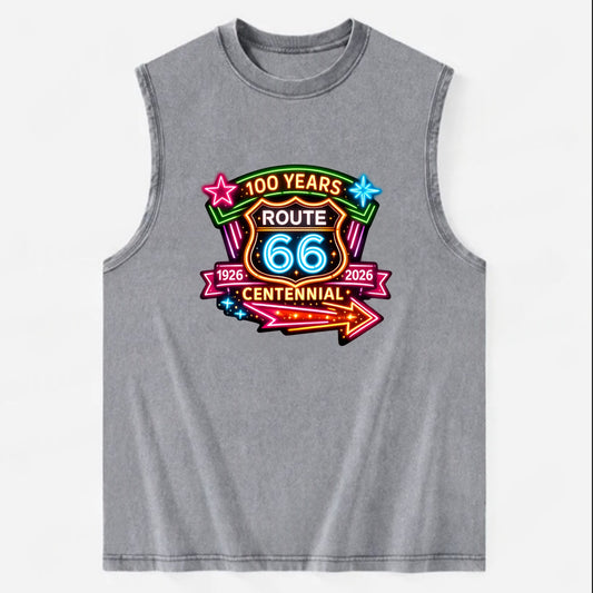 CENTENNIAL BADGE | 100 Years celebration emblem | 1926-2026 dates | - Vintage Washed Tank - Grey