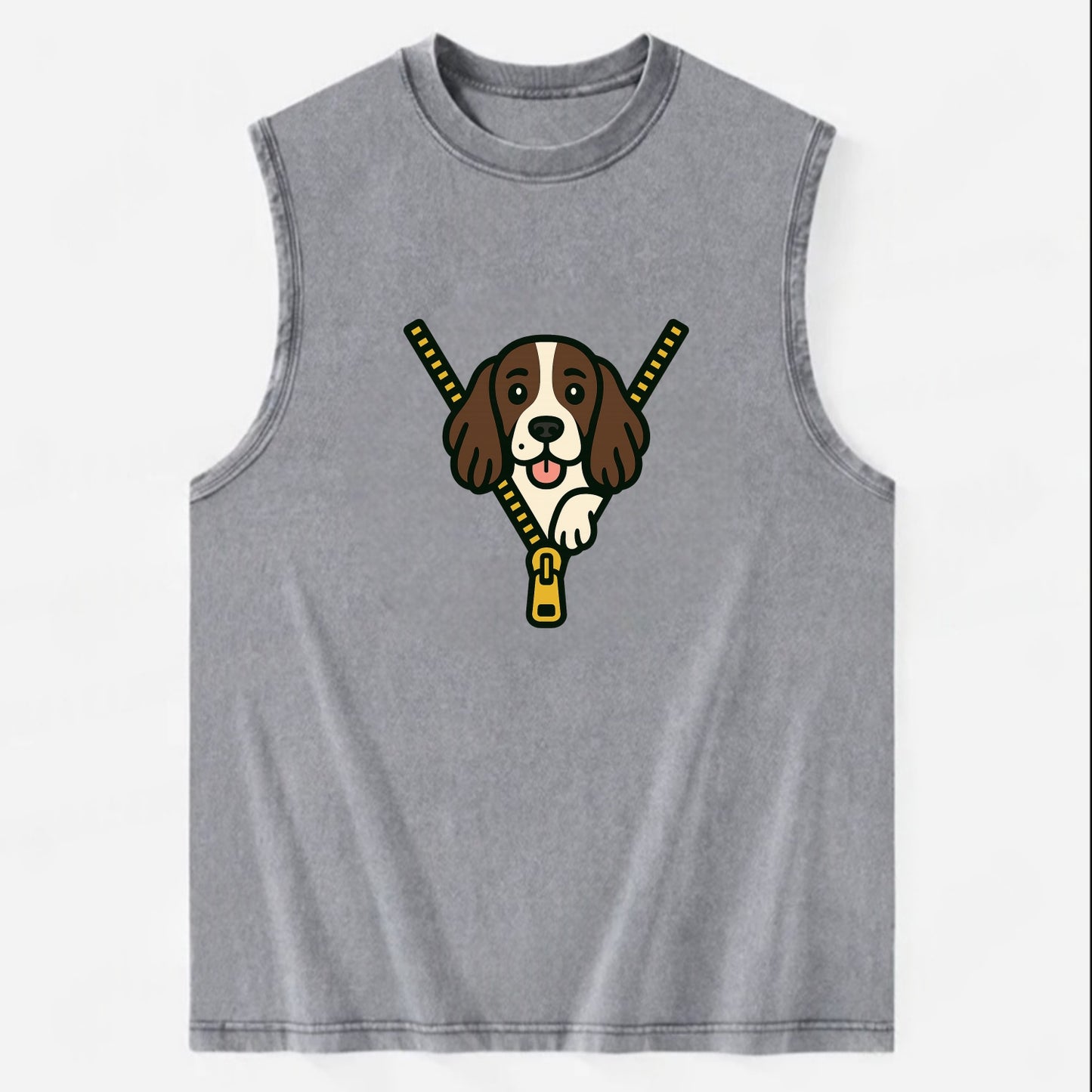 English Springer Spaniel - Vintage Washed Tank - Grey
