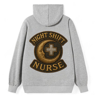 Night Shift Nurse  - Classic Pullover Hoodie - Grey