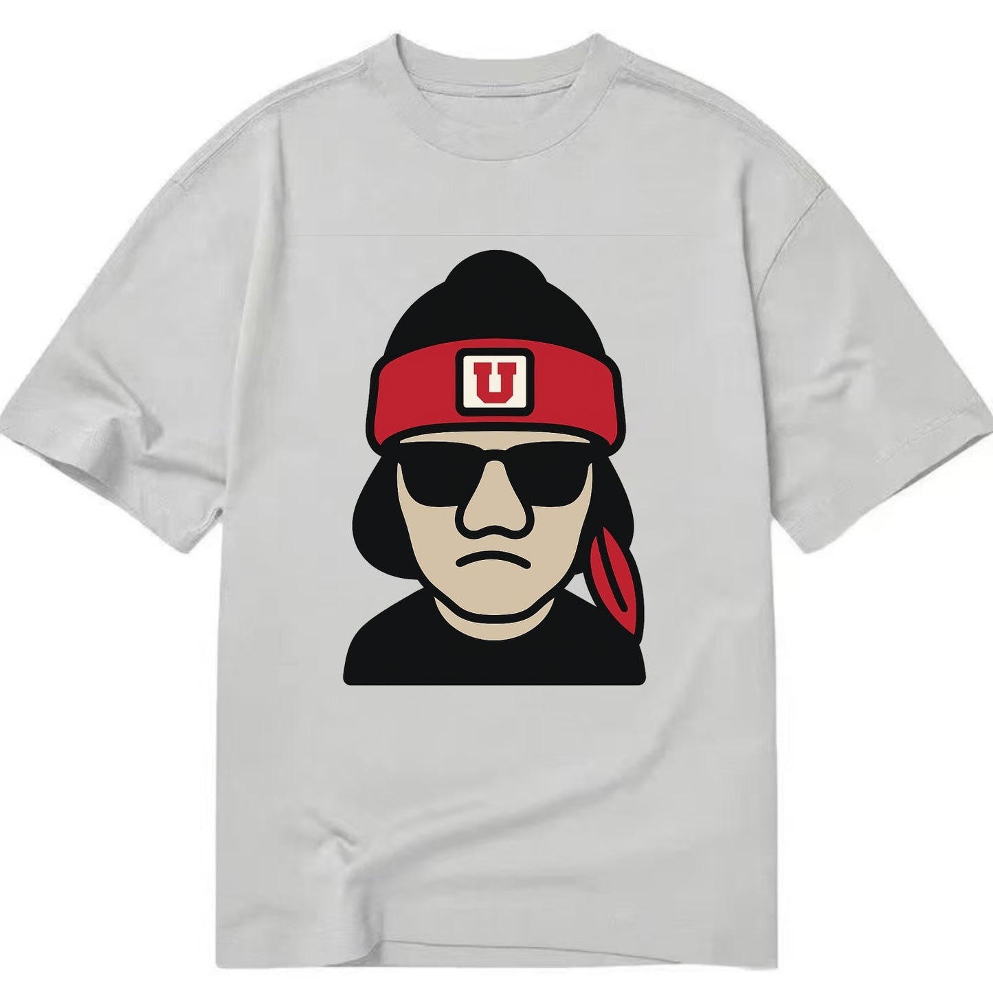 Salt Lake Ute wearing Utah beanie with U patch - Classic T-shirt - Grey